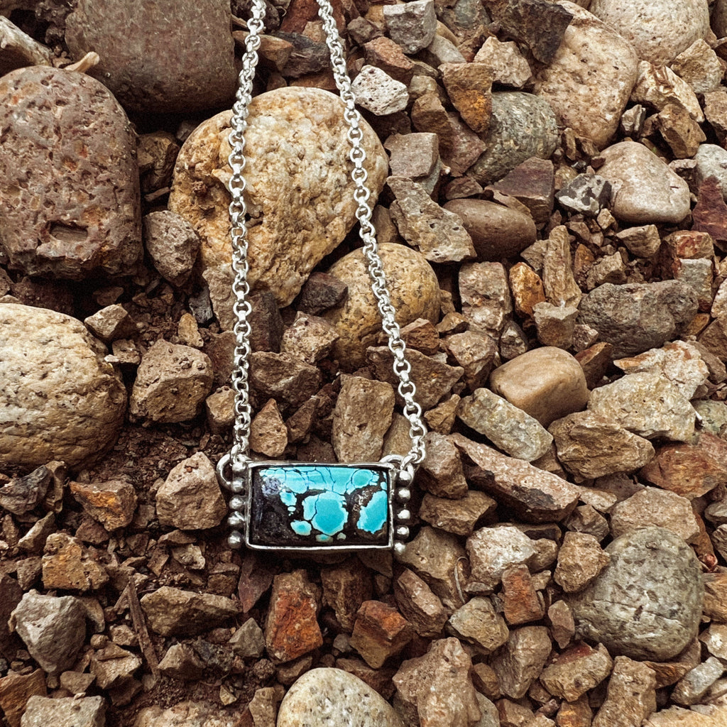 TURQUOISE RECTANGLE CHOKER