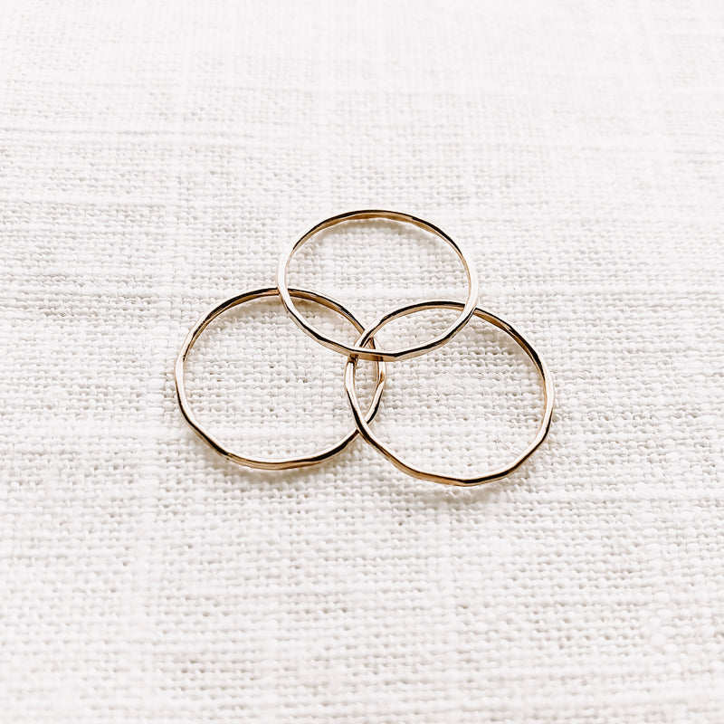 HAMMERED STACKING RING
