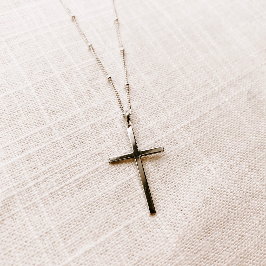 LARGE CROSS NECKLACE